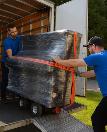 Professional Packing & Loading of a Baby Grand Piano